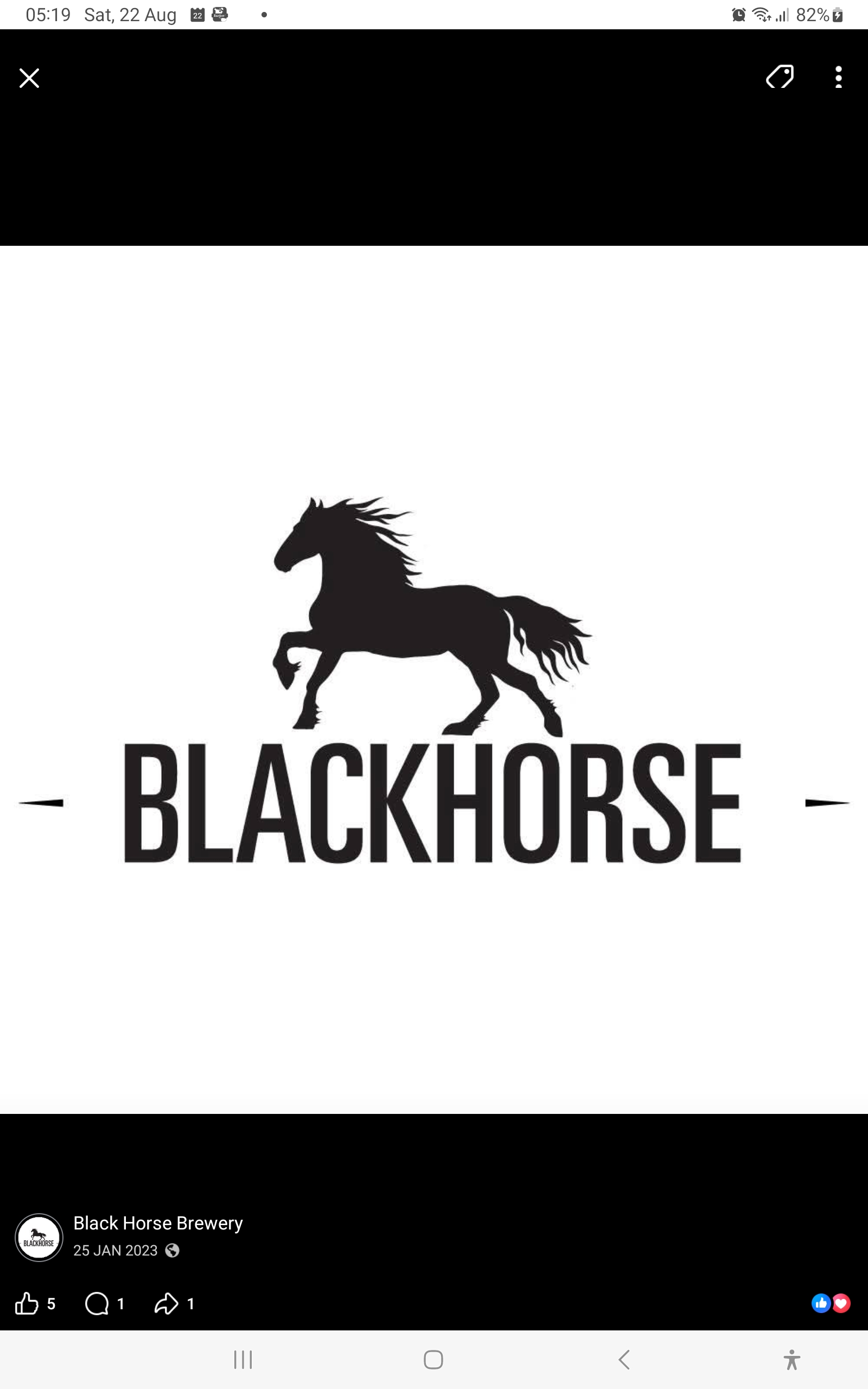 Black Horse Brewery logo