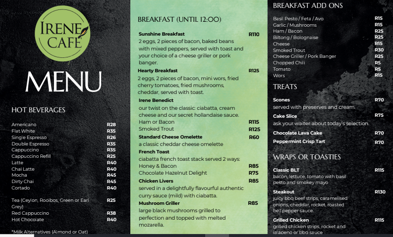 Irene Cafe banner