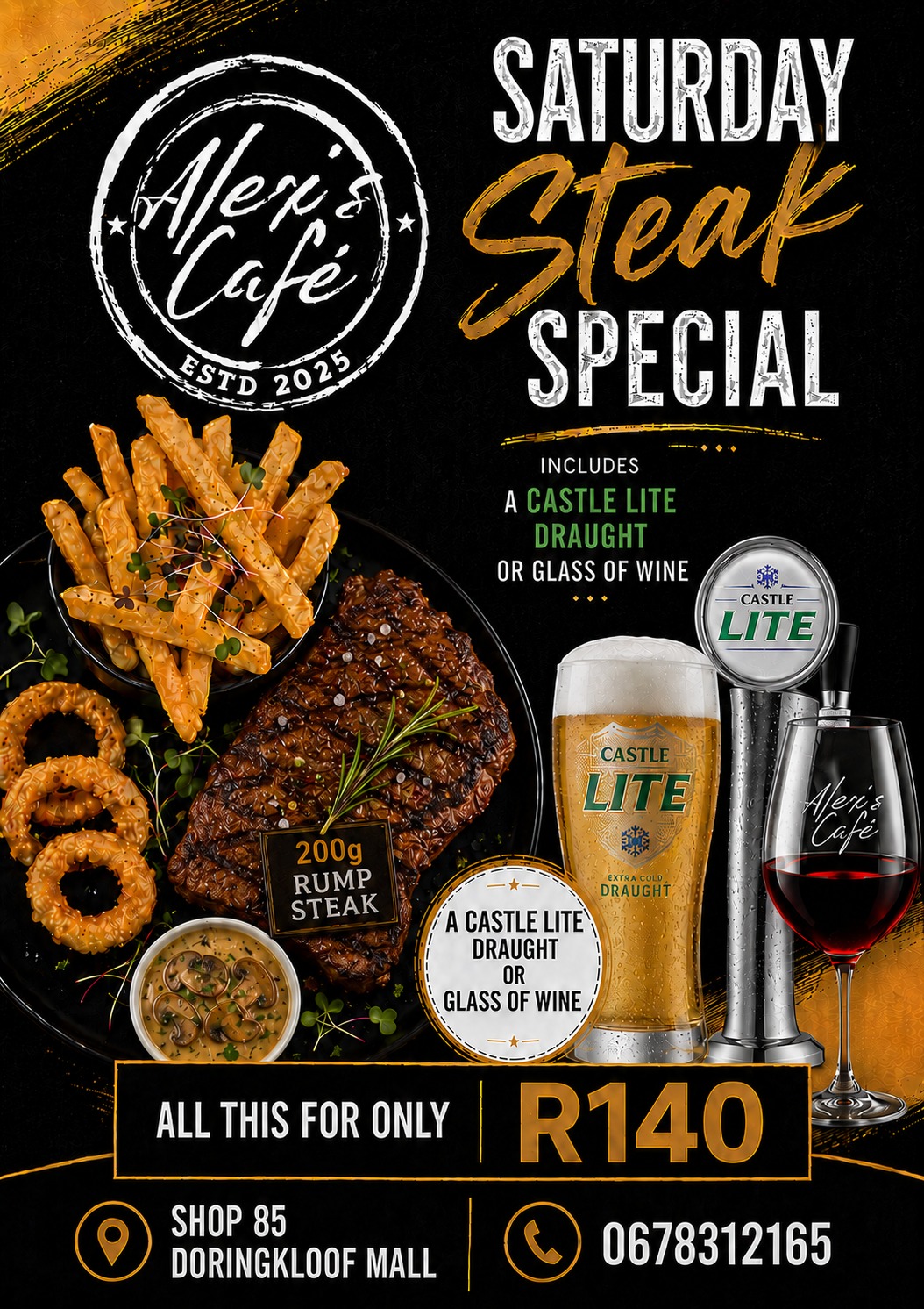 Steak and Beer special
